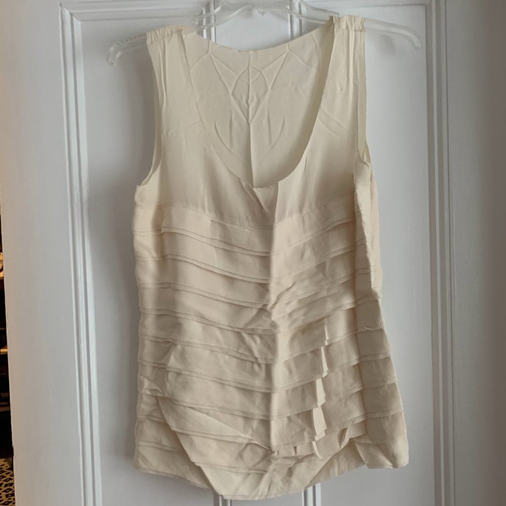 Tory Burch Women's Size 6 Cream Blouse